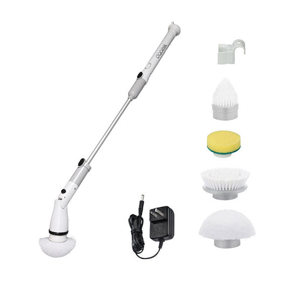 Electric Rotary Cleaning Brush Wireless Kitchen Bathroom Household Cleaning  Brush Rechargeable Spin Scrubber With 3 Brush Tip