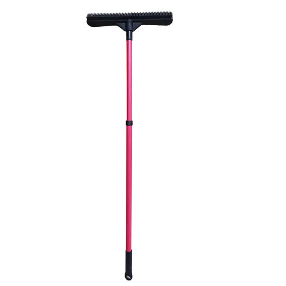 Bonpally bonpally pet hair removal broom rubber broom, carpet rake fur  remover broom with squeegee and telescoping handle, dog and cat