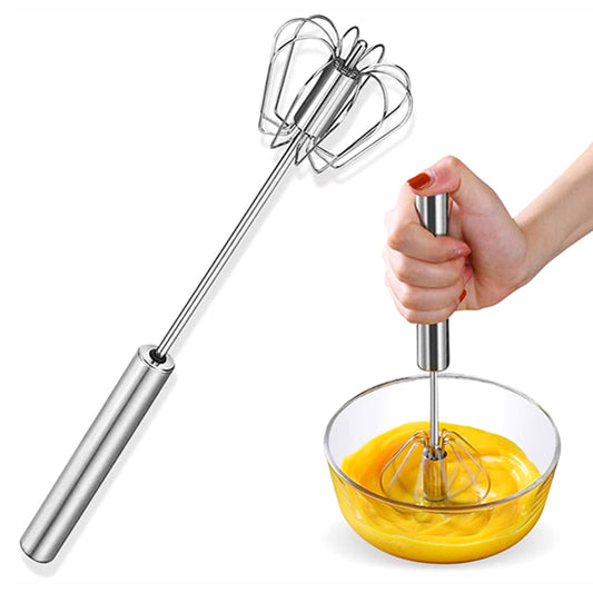 Stainless Steel Rotating Semi-Automatic Eggbeater