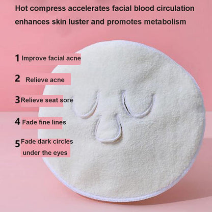 2 Pcs Hot Compress Face Towel Masks