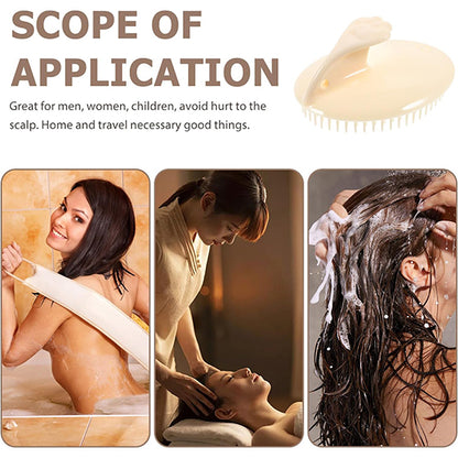 2pcs Hair Scalp Massager Shampoo Brush Silicone Hair Comb