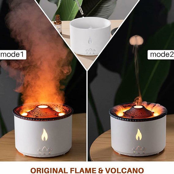 Volcano Humidifier with Flame and Volcano Atomization Modes