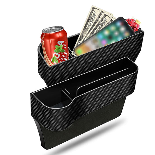 2 Pack Multifunctional Auto Console Side Storage Box with Cup Holders