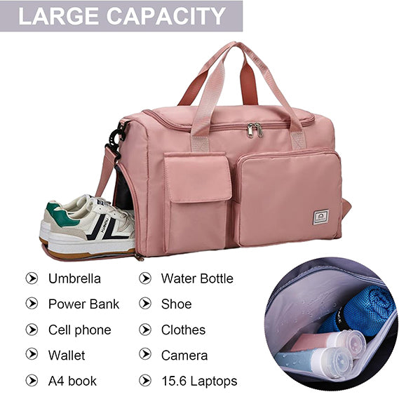 3 in 1 Large Sports Gym Bag with Shoe and Wet Clothes Compartment