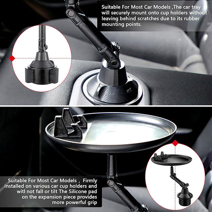 Car Tray Table for Eating with Cell Phone Slot