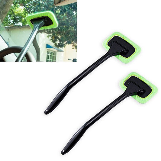 Microfiber Cloth Car Window Cleanser Brush with Detachable Handle