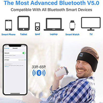 10Hrs Adjustable Bluetooth Sleeping Headphones for Side Sleeper