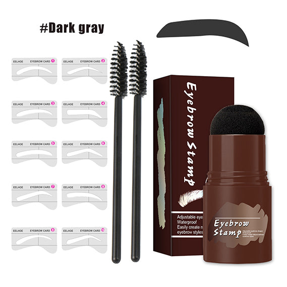 Long-lasting Waterproof & Smudge-Proof Eye Brow Stencil Kits with Brush