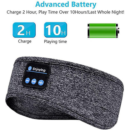 10Hrs Adjustable Bluetooth Sleeping Headphones for Side Sleeper