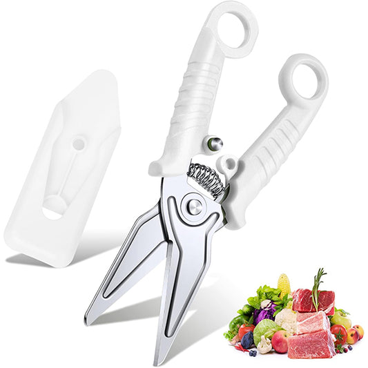 White Cooking Shears Meat Shears Butcher Poultry Shears Kitchen Scissors