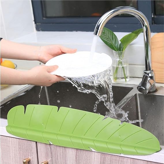 Sink Splash Guard for Kitchen Bathroom （Green）